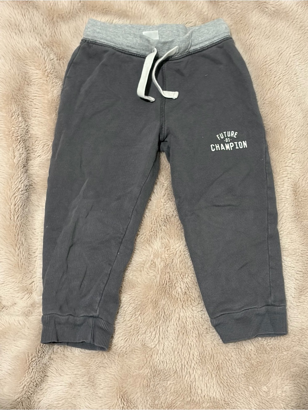 Carter's Dark Gray & Light Gray 'Future Champion' Jogger Pants